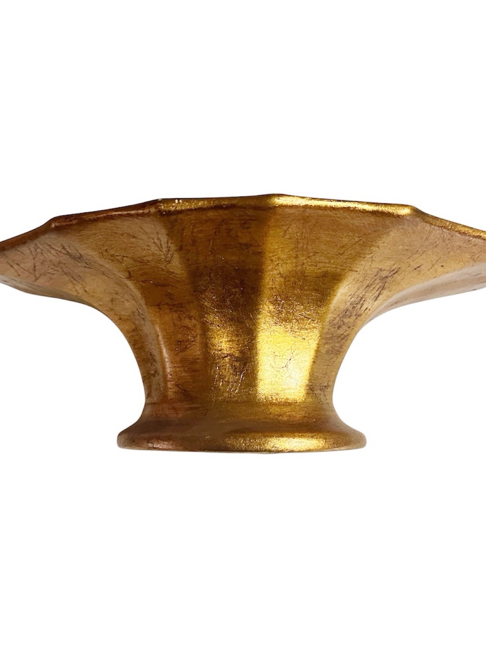 Gold Ceramic Bowl Vase - Lustrous Home Accent